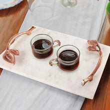 Load image into Gallery viewer, Marcella Marble Tray with Leaf Handles