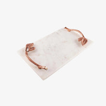 Load image into Gallery viewer, Marcella Marble Tray with Leaf Handles