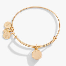 Load image into Gallery viewer, March Birthstone Charm Bangle, Aquamarine