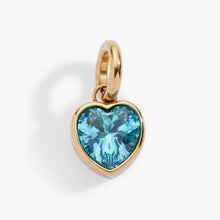 Load image into Gallery viewer, March 'Faith' Heart Birthstone Charm