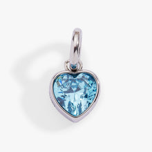 Load image into Gallery viewer, March 'Faith' Heart Birthstone Charm