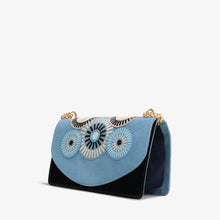 Load image into Gallery viewer, The Parama Blue Suede Leather Handbag