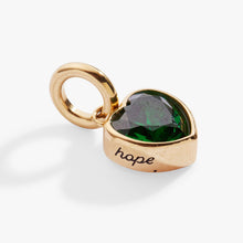 Load image into Gallery viewer, May 'Hope' Heart Birthstone Charm