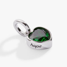 Load image into Gallery viewer, May 'Hope' Heart Birthstone Charm