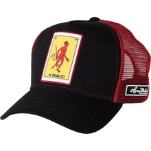 Load image into Gallery viewer, Larry Mahan's La Loteria El Diablito (Black/Red) - Trucker Cap