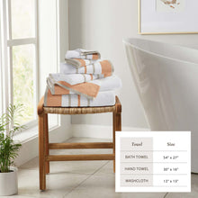 Load image into Gallery viewer, Decorative Cotton Stripe Bath Towel Set - Noelle Collection