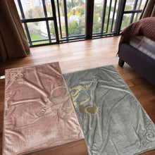 Load image into Gallery viewer, Meaningful Arabic Art German Velvet Couples Prayer Mat Set Interactive Pattern Prayer Mat (MR081)