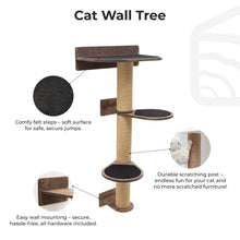 Load image into Gallery viewer, Medium Cat Tree – Dark Walnut