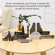 Load image into Gallery viewer, Wooden Travel Decor Memory City – Stockholm