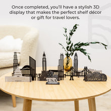 Load image into Gallery viewer, Wooden Travel Decor Memory City – USA Buildings