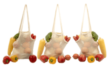 Load image into Gallery viewer, Mesh &amp; Fabric Tote Bag