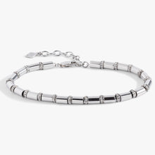 Load image into Gallery viewer, Tube Bead and Crystal Chain Bracelet