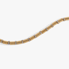 Load image into Gallery viewer, Tube Bead and Crystal Chain Bracelet
