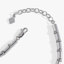 Load image into Gallery viewer, Tube Bead and Crystal Chain Bracelet