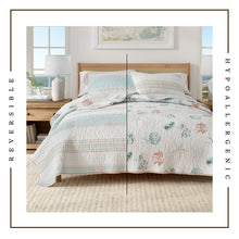 Load image into Gallery viewer, Coastal Printed Cotton Quilt Set - St. Augustine Collection