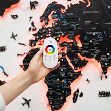 Load image into Gallery viewer, 3D LED / LUMINOUS Wooden World Map 3.0 Midnight