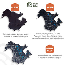 Load image into Gallery viewer, 3D Wooden World Map Midnight