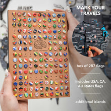 Load image into Gallery viewer, 3D Wooden World Map Midnight