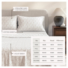 Load image into Gallery viewer, Turkish Cotton Flannel Sheet Set - Winter Floral Collection