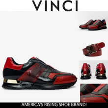 Load image into Gallery viewer, The Milano Snk Red Leather Men Sneaker