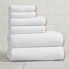 Load image into Gallery viewer, Cotton Border-Stitched 6-Piece Towel Set - Valery Collection