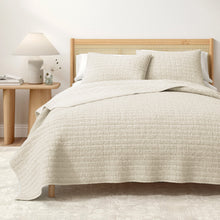 Load image into Gallery viewer, 100% Cotton Honeycomb Waffle Garment Washed Quilt Set - Genevieve Collection