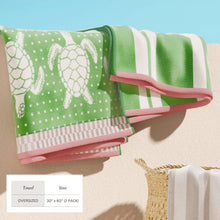 Load image into Gallery viewer, Cotton Velour Beach Towel - Maui Collection