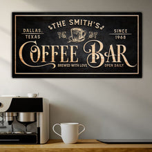 Load image into Gallery viewer, Personalized Coffee Bar Sign II