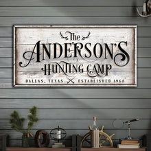 Load image into Gallery viewer, Family Hunting Camp Sign II