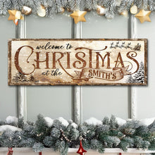 Load image into Gallery viewer, Family Welcome To Christmas Sign