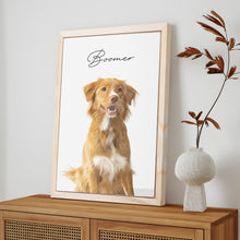 Load image into Gallery viewer, Custom Pet Memorial Portrait Watercolor Sign