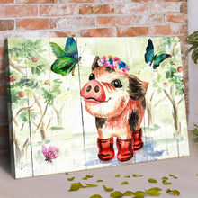 Load image into Gallery viewer, Cute Little Pig Canvas Wall Art