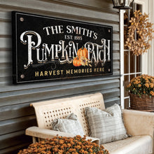 Load image into Gallery viewer, Harvest Memories Here Pumpkin Patch Sign