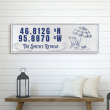Load image into Gallery viewer, House Retreat Coordinates Sign