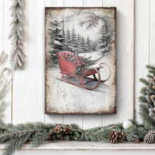 Load image into Gallery viewer, Vintage Christmas Sledge Wall Art