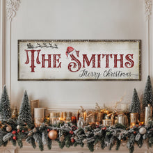Load image into Gallery viewer, Christmas Family Name Sign IV