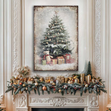Load image into Gallery viewer, Vintage Christmas Tree With Gifts Wall Art II