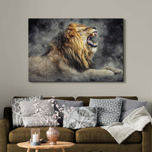Load image into Gallery viewer, Lion Yawn Painting Canvas Wall Art