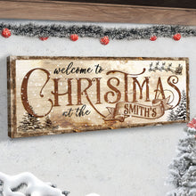 Load image into Gallery viewer, Family Welcome To Christmas Sign