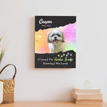 Load image into Gallery viewer, Pet Memorial Sign I Crossed The Rainbow Bridge II