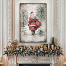 Load image into Gallery viewer, Vintage Christmas Santa Claus Wall Art V