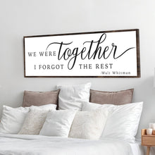 Load image into Gallery viewer, We Were Together, I Forgot The Rest Sign II