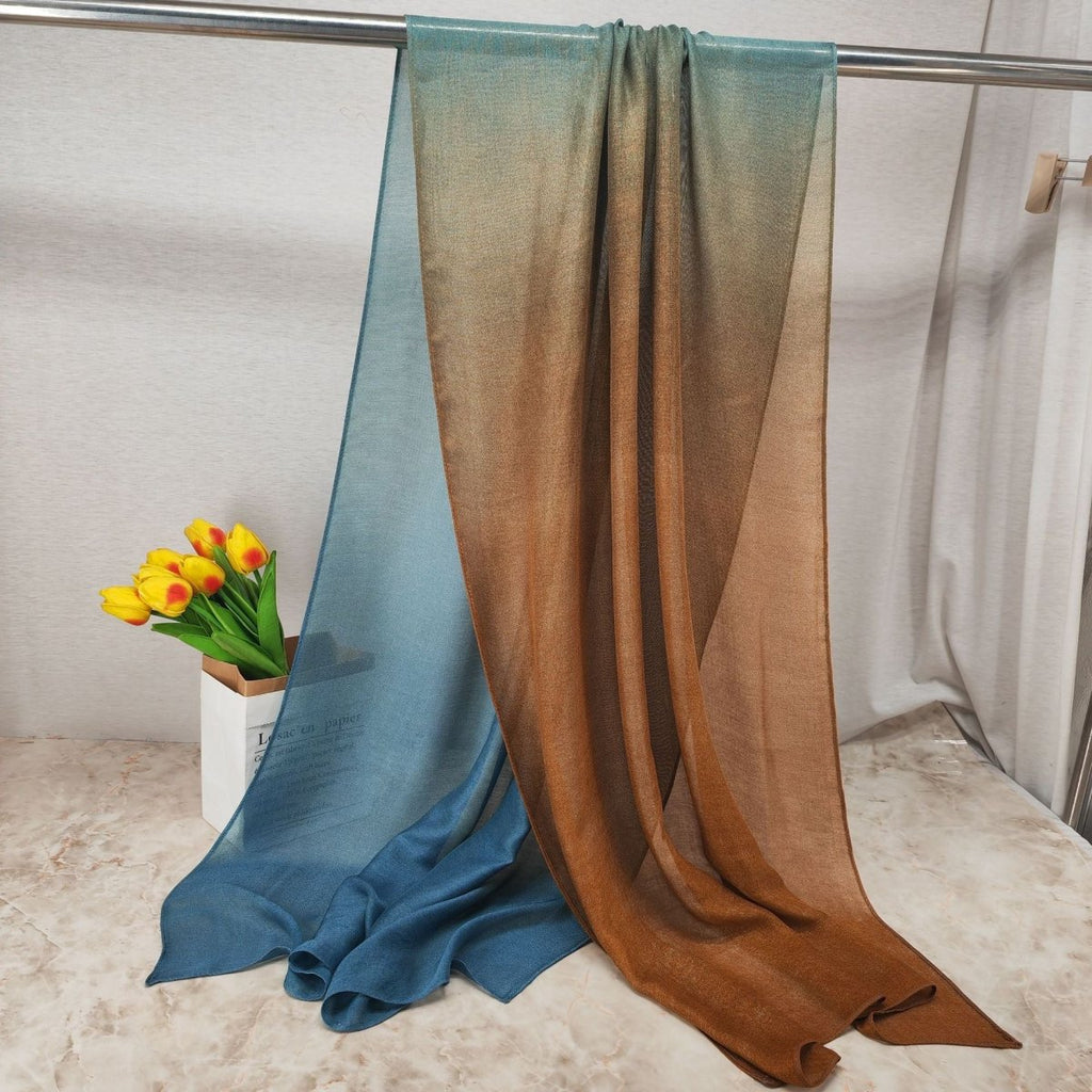 Modal Gradient Soft Hijab | Color Transition Hijab with Natural Flow (MH162)