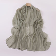 Load image into Gallery viewer, Modest Elegance Silver Crinkle Drape Hijab with Rhinestones (MH155)