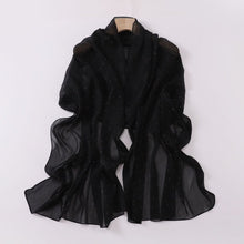 Load image into Gallery viewer, Modest Elegance Silver Crinkle Drape Hijab with Rhinestones (MH155)