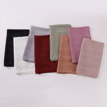Load image into Gallery viewer, Modest Elegance Silver Crinkle Drape Hijab with Rhinestones (MH155)