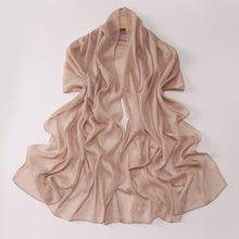 Load image into Gallery viewer, Modest Elegance Silver Crinkle Drape Hijab with Rhinestones (MH155)