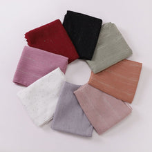 Load image into Gallery viewer, Modest Elegance Silver Crinkle Drape Hijab with Rhinestones (MH155)