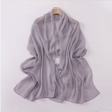 Load image into Gallery viewer, Modest Elegance Silver Crinkle Drape Hijab with Rhinestones (MH155)