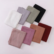 Load image into Gallery viewer, Modest Elegance Silver Crinkle Drape Hijab with Rhinestones (MH155)